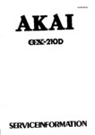 Akai GX-210 D • Manuel de service
