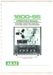 Akai 1800-SS et 1800 D-SS • Manuel de service