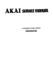 Akai 4000 DS • Manuel de service