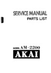 Akaï AM-2200 Manuel de service