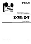 Teac X-7 R et X-7 • Manuel de service
