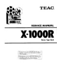 Teac X-1000 R • Manuel de service