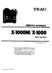 Teac X-1000 et X-1000 M • Manuel de service