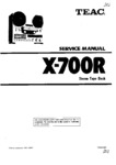Teac X-700 R • Manuel de service