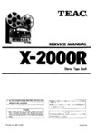 Teac X-2000 R • Manuel de service