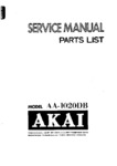 Akai AA-1020 DB • Manuel de service