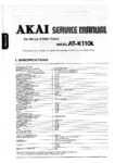 Akai AM-U110, AT-K110 et AT-K110 L • Manuel de service