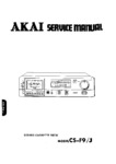 Akai CS-F9J • Manuel de servic