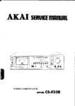 Akai CS-F33R • Manuel de service