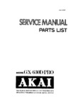 Akai GX-630 D PRO (2-Track) • Manuel de service