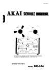 Akai GX-636 • Manuel de service
