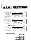 Akai GX-F31, GX-F51 et GX-F71 • Manuel de service