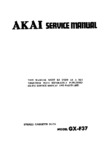 Akai GX-F37 • Manuel de service