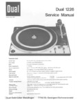 Dual 1226  Manuel de service