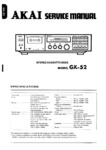 Akai GX-52 • Manuel de service