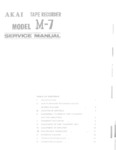 Akai M-7 • Manuel de service