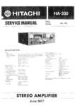 Hitachi HA-330 • Manuel de service