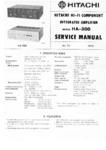 Hitachi HA-300 • Manuel de service