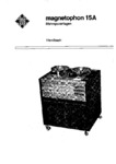 Telefunken M 15 A  Manuel de service  vol. 1