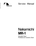 Nakamichi MR-1 • Manuel de service
