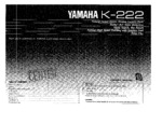 Yamaha  K-222 Mode d'emploi