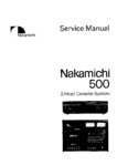 Nakamichi  500 Dual-Tracer • Manuel de service