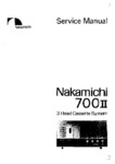 Nakamichi 700 II • Manuel de service