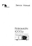 Nakamichi 1000p Digital Audio Processor • Manuel de service