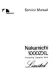 Nakamichi 1000ZXL • Manuel de service