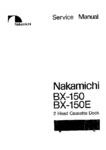Nakamichi BX-150 • Manuel de service