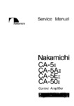 Nakamichi CA-5 II et CA-50 II • Manuel de service