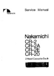 Nakamichi CR-2, CR-2A, CR-2E et CR-20 • Manuel de service