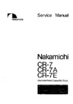 Nakamichi CR-7, CR-7A et CR-7E • Manuel de service
