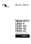 Nakamichi OMS-4, OMS-4A, OMS-4E et OMS-40 • Manuel de service