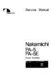 Nakamichi PA-5 et PA-5E • Manuel de service