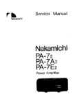 Nakamichi PA-7 II • Manuel de service
