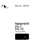 Nakamichi PA-7 et PA-7E • Manuel de service