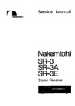 Nakamichi SR-3, SR-3A et SR-3E • Manuel de service