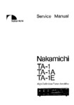 Nakamichi TA-1, TA-1A et TA-1E • Manuel de service