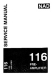 NAD 116 • Manuel de service