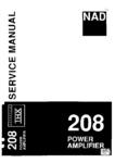 NAD 208 • Manuel de service