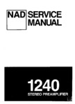 NAD 1240 • Manuel de service