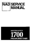 NAD 1700 • Manuel de service
