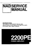 NAD 2200 PE (Power Envelope) • Manuel de service