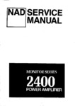 NAD 2400 • Manuel de service