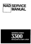 NAD 3300 • Manuel de service
