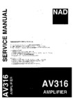 NAD AV 316 • Manuel de service