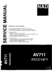 NAD AV 711 • Manuel de service