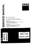 NAD AV 716 • Manuel de service