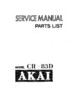 Akai CR-83 D • Manuel de service